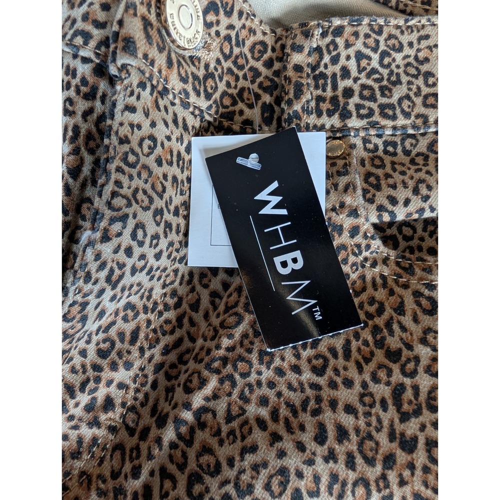 White House Black Market Women's Pants Size 8 Cheetah Skinny Ankle Denim - Picture 3 of 8
